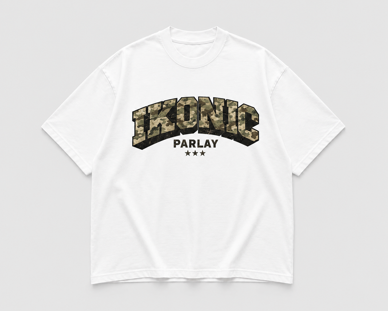 WHITE CÄMO DROP SHOULDER SHIRT