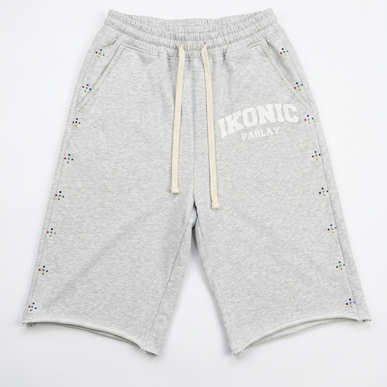 GREY SWEAT CAPRIS SHORTS